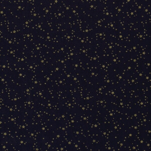50x145 cm Cotton christmas stars navy/gold