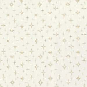 50x145 cm Cotton christmas stars cream/gold
