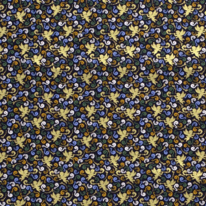 Cotton christmas angels navy/gold