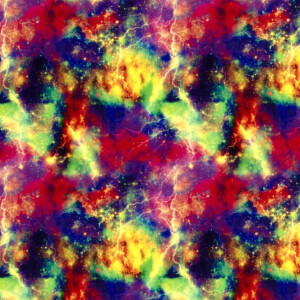 Polyester jersey abstract multicolor