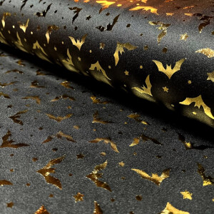 Polyester jersey bats foil black/gold