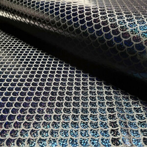 Lamé stretch foiled mermaid black