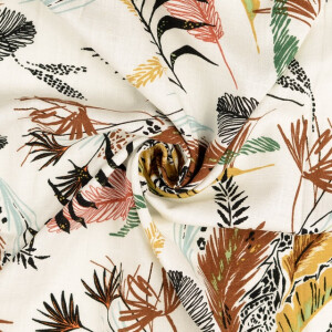viscose linen flowers offwhite