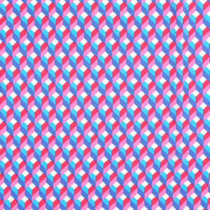 viscose poplin geometric blue/pink