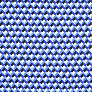 viscose poplin geometric blue/light blue