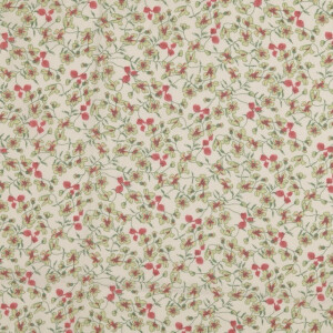 viscose poplin flowers lime