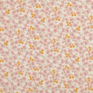 viscose poplin flowers pink