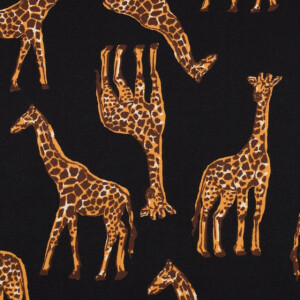 viscose poplin giraffes black