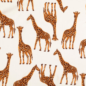 viscose poplin giraffes white