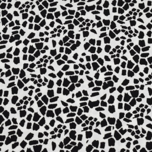 viscose poplin giraffe skin black/white