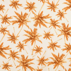 viscose poplin palm trees white