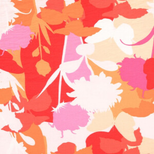 viscose nylon flowers orange