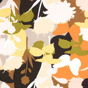 viscose nylon flowers brown