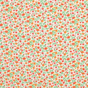 viscose poplin flowers green