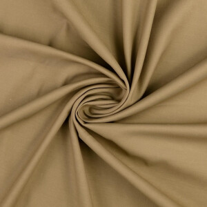Cotton satin stretch solid beige