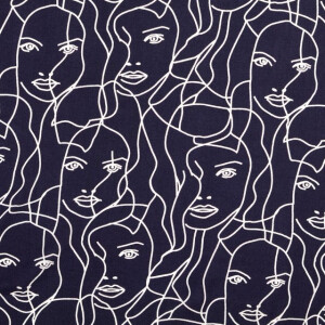 viscose poplin fish people navy