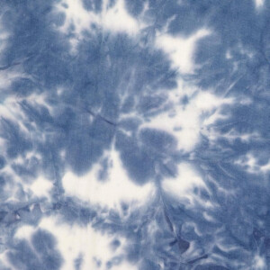 viscose linen tie-dye denim blue