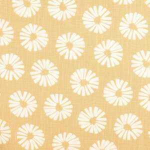 linen washed flowers beige