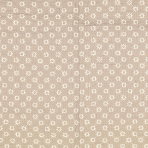 cotton muslin embroidered florets beige