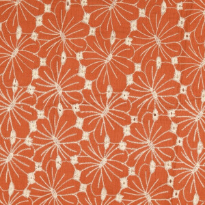cotton muslin embroidered flowers copper