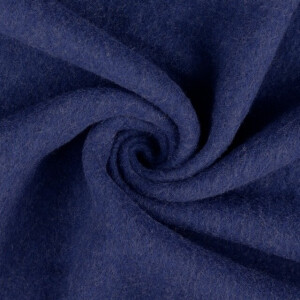 Wool fleece solid dark blue