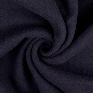 Wool fleece solid navy