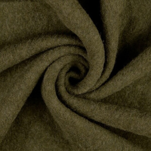 Wool fleece solid olive green