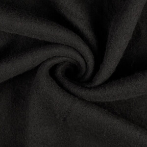 Wool fleece solid black