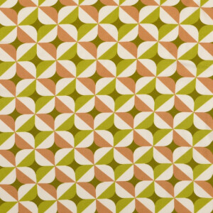 viscose poplin geometric green