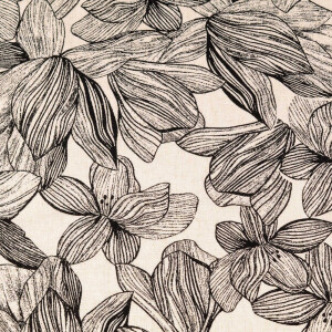 viscose linen flowers offwhite