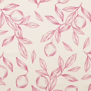 cotton poplin digital print lemons red