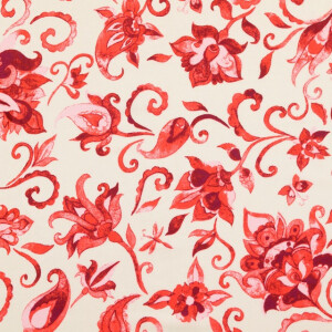 cotton voile flowers green