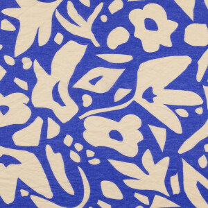 viscose nylon flowers blue