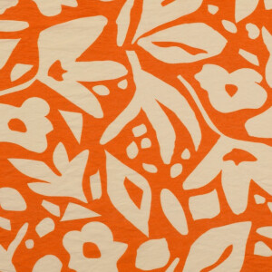 viscose nylon flowers orange