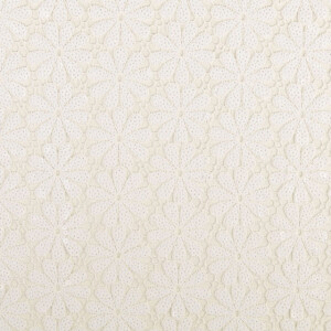 Lace with sequins flowers white