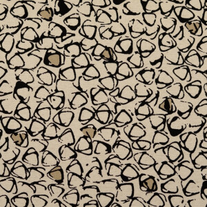 viscose linen geometric offwhite/sand