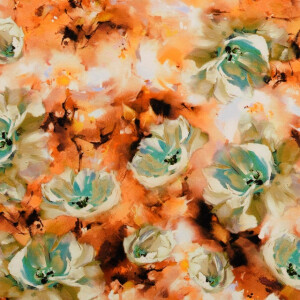 viscose jersey digital print flowers multicolor