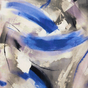 viscose jersey digital print paint streaks blue