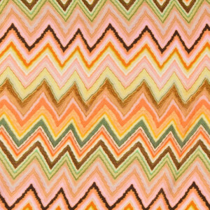 viscose satin digital print zigzag yellow/orange