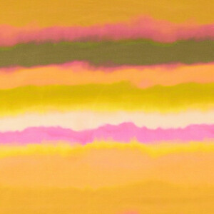 viscose satin digital print tie-dye stripes yellow/orange