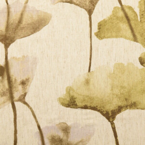 viscose linen digital print flowers green