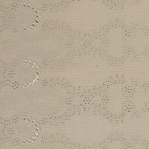 cotton muslin embroidered flowers beige