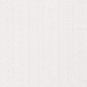 cotton voile embroidered abstract white