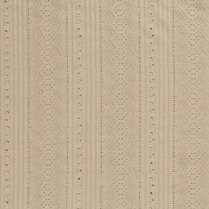 cotton voile embroidered abstract beige