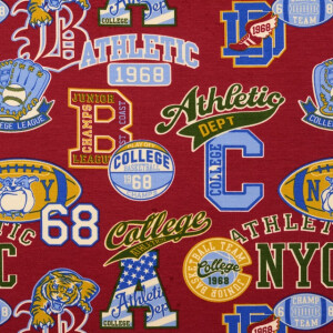 French Terry brushed college bordeaux