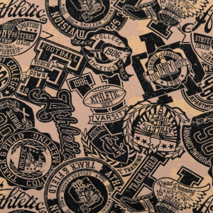 French Terry brushed college black