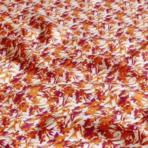 viscose poplin abstract orange