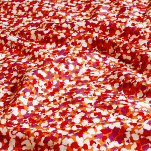 viscose poplin abstract orange