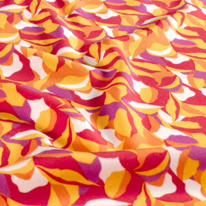 viscose poplin leaves ocher