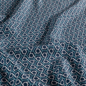 viscose poplin abstract navy